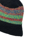 RAINBOW KNITTING BUCKET HAT