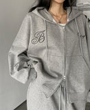 Ove Lettering Semi-Crop Hood Zip-Up