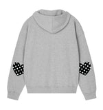 Elbow Dot Heart Hood Zip-Up