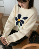Ikind flower round knit
