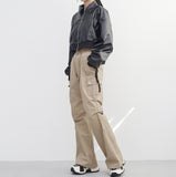 Viola cropped leather jacket