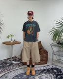 Weave Reverse Patch Bermuda Shorts