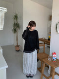 Itnewa Summer Color Net Long Sleeve Knit
