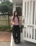 Ridge Check Puff Shirring Blouse