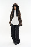 Double placket eyelet wide pants