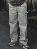 Banding Rustle Cargo Wide Pants
