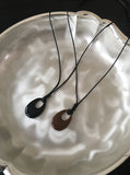 Formica Oval Leather Strap Necklace