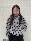 Ratmaru Dot Fleece Zip-Up Jumper