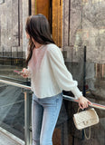 Apieu Smoke Puff Tassel Blouse