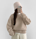 Wool Acrylic Blend V-neck Loose Fit Avant Knit