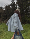 Iru Stripe Seersucker Overshirt