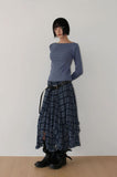 BOAT NECK SLIT LONGSLEEVE