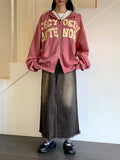 Bipo Over Fit Lettering Two-Way Hood Zip-Up