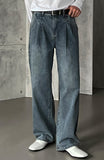 Kans double pin tuck denim pants