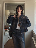 Brion crop cut denim jacket