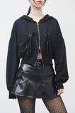Jayva Leather Flare Skirt