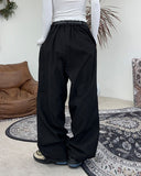Rough Washing Pin Tuck Balloon Pants