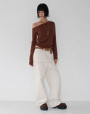 STRIPE OFF-SHOULDER TEE