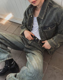 Desub washed wide denim pants