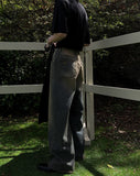 West cutting wide denim