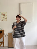 Kogar Stripe Over Short Sleeve Tee