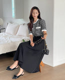 Joanne Flared Long Skirt (belt set)