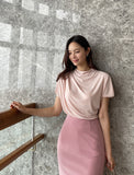 Evid Shirring Drape T-Blouse