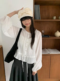Kemba Ribbon Frill Lace Blouse
