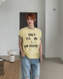Fix Slogan Lettering Short Sleeve T-shirt