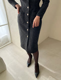 Duel Glitter Pocket Tweed One Piece