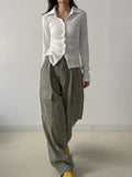 724 Peach Adjust Cargo Wide Pants