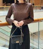 Mello Half-Neck Pleated T Blouse