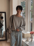 Chris Boatneck Loose Fit Button Long Sleeve T-Shirt