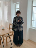 Pellet Stitch Cut Raw Denim Wide Pants