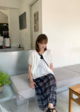 Kimin Shirring Strap Round Puff Blouse