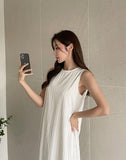 Blun Stripe Linen Sleeveless One Piece