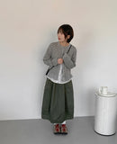 Memini Frill Dot Round Cardigan