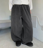 [unisex] Temoni Banding Cut Pigment Wide Pants