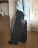 Semb Back Adjust Button Washing Denim Pants