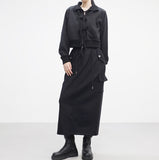 hitch string long skirt