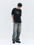 CELTIC CROSS WASHED HALF T