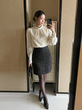 Twinty Sequins Tweed Mini Skirt