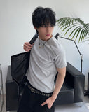 Cor zipper slim short-sleeve tee