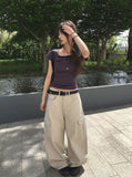 Hael Cotton Cargo Cut Wide Pants