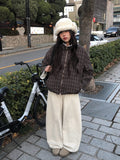 Quad Check High-Neck Avant-Fit Wool Jumper
