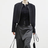 Turdin crop two-way jacket