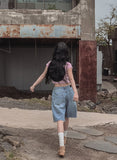 [U-BASIC] Lip Ribbed Crop Cap Short Sleeves