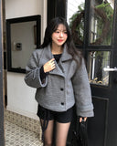 [wool 40%] Steen Alpaca High Neck Coat