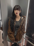 Mob Balloon suede jumper