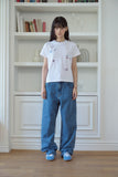 Mushroom Stitch Crop Short Sleeve Tee